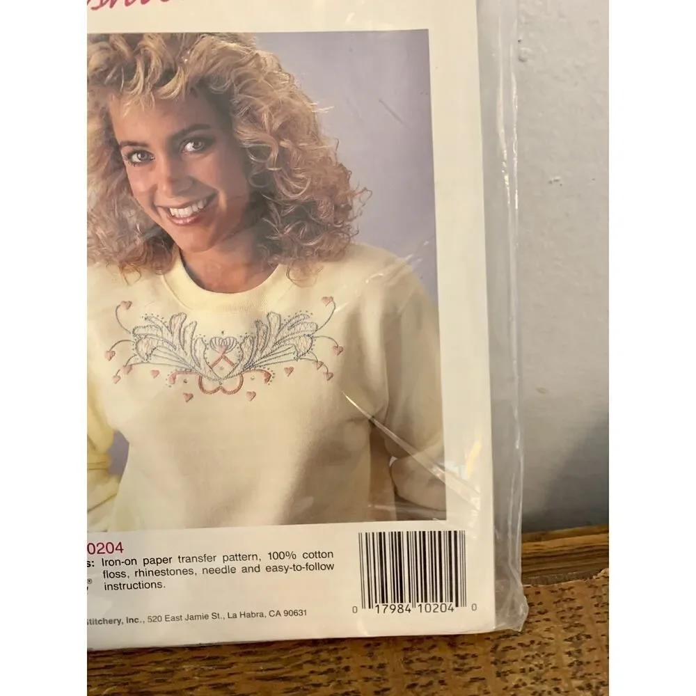 Iron-On to Stitch SET 2 Hearts 10214 Grey Lace 10206 Flora 10203 CrossStitch KIT